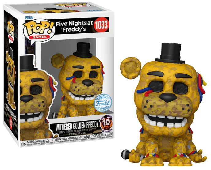 Five Nights at Freddy's POP! Games Vinyl Figure Withered Golden Freddy 9 cm